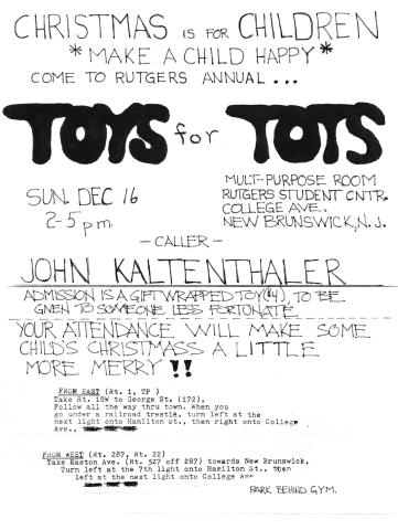 Toys for Tots flyer